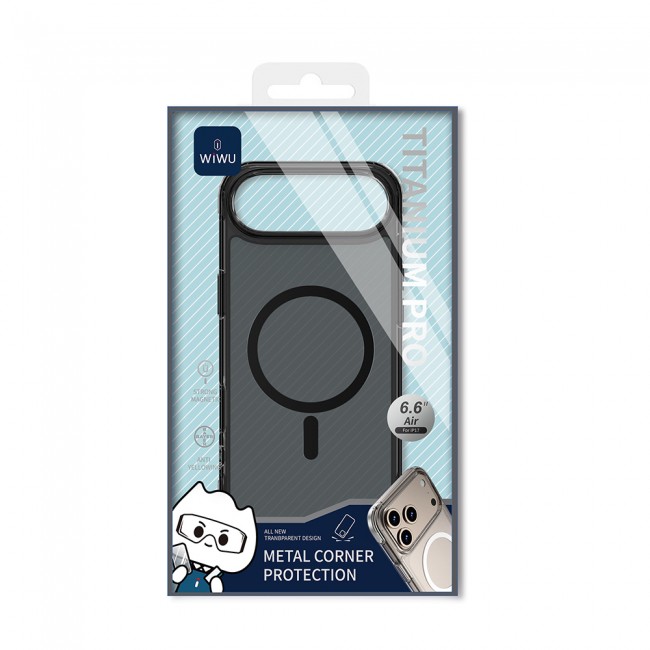 Apple iPhone 17 Air Kılıf M-safe Şarj Özellikli Wiwu MCC-702 Titanyum Pro Serisi Sert PC Kapak Apple iPhone 17 Air Kılıf M-safe Şarj Özellikli Wiwu MCC-702 Titanyum Pro Serisi Sert PC Kapak