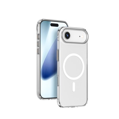 Bal-z Apple iPhone 17 Air Kılıf M-safe Şarj Özellikli Wiwu YXK-208 Invisible Ultra Sert PC Kapak