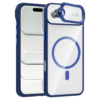 Bal-z Apple iPhone 17 Air Kılıf Standlı ve Kamera Lens Hediyeli M-Safe Şarj Özellikli  Etro Kapak