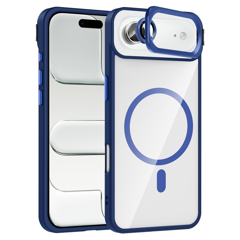 Bal-z Apple iPhone 17 Air Kılıf Standlı ve Kamera Lens Hediyeli M-Safe Şarj Özellikli  Etro Kapak