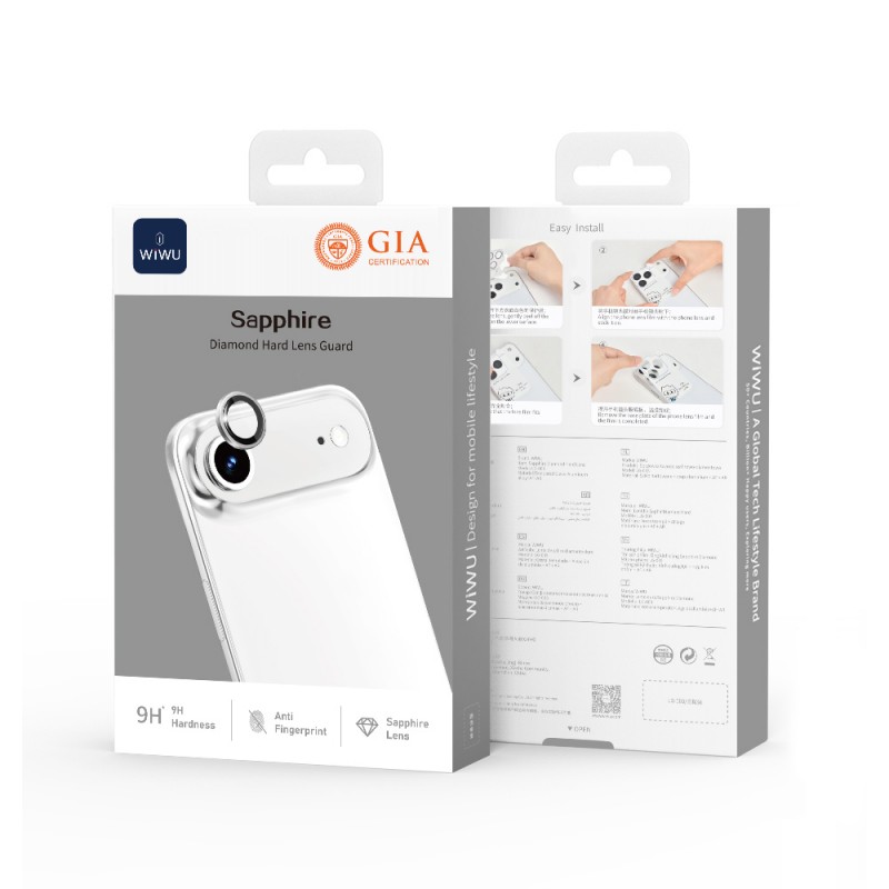 Bal-z Apple iPhone 17 Air Wiwu LG-003 Lens Guard Çizilmeye Karşı Dayanıklı Safir Kamera Lens Koruyucu