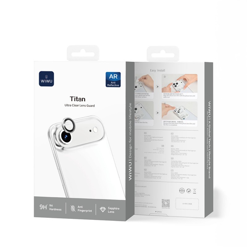 Bal-z Apple iPhone 17 Air Wiwu LG-005 Falcon Anti Reflective Çizilmeye Karşı Dayanıklı Kamera Lens Koruyucu