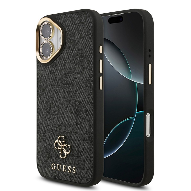 Bal-z Apple iPhone 17 Guess Orjinal Lisanslı 4G ve Yazı Logolu Kılıf + Ekran Koruyucu + Lens Koruyucu 3in1 Aksesuar Seti