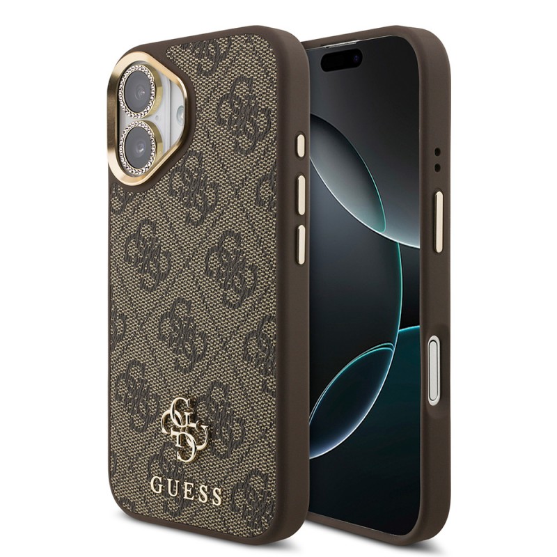 Bal-z Apple iPhone 17 Guess Orjinal Lisanslı 4G ve Yazı Logolu Kılıf + Ekran Koruyucu + Lens Koruyucu 3in1 Aksesuar Seti