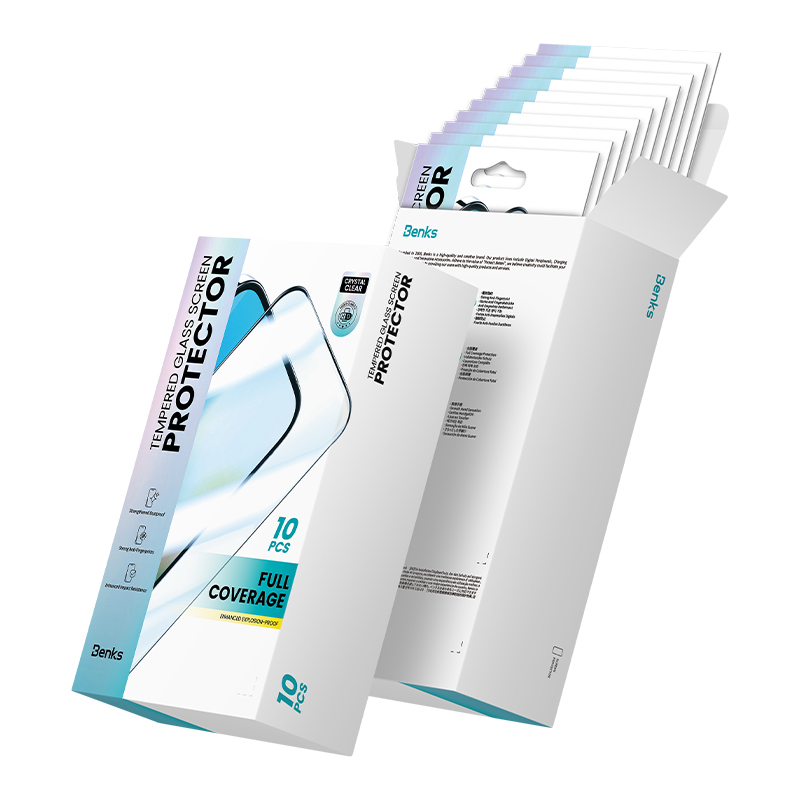 Bal-z Apple iPhone 17 Hidrofobik Ve Oleofobik Özellikli Benks 0.3mm Air Shield Ekran Koruyucu 10'lu Paket