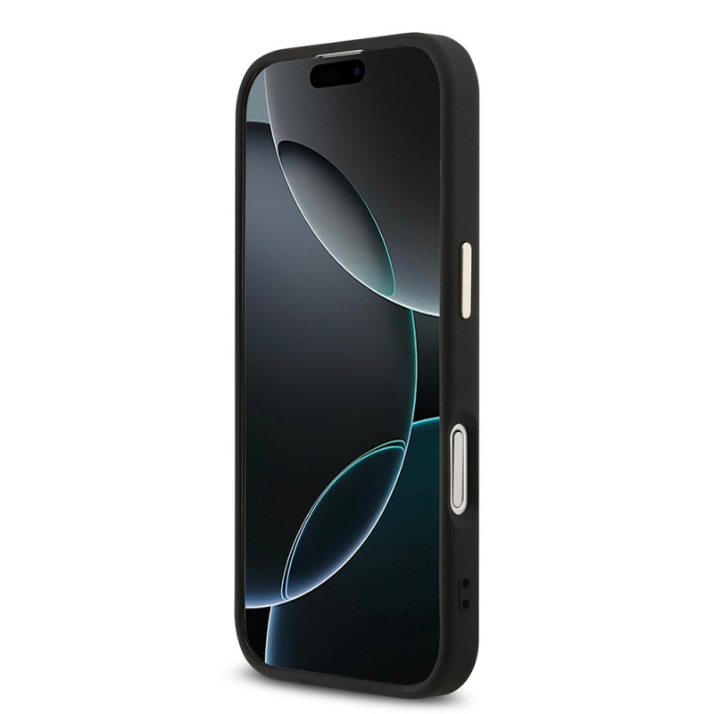 Bal-z Apple iPhone 17 Kılıf Guess Orjinal Lisanslı 4G Büyük Metal Kamera Çerçeveli ve Logolu Glitter Kapak