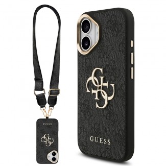 Apple iPhone 17 Kılıf Guess Orjinal Lisanslı 4G Büyük Metal Logolu Kalın Askılı Kapak Apple iPhone 17 Kılıf Guess Orjinal Lisanslı 4G Büyük Metal Logolu Kalın Askılı Kapak