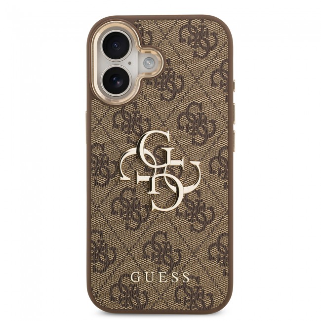 Apple iPhone 17 Kılıf Guess Orjinal Lisanslı Gold Metal Kamera Çerçeveli 4G Desenli Metal Büyük 4G ve Yazı Logolu Kapak Apple iPhone 17 Kılıf Guess Orjinal Lisanslı Gold Metal Kamera Çerçeveli 4G Desenli Metal Büyük 4G ve Yazı Logolu Kapak