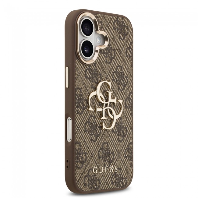 Apple iPhone 17 Kılıf Guess Orjinal Lisanslı Gold Metal Kamera Çerçeveli 4G Desenli Metal Büyük 4G ve Yazı Logolu Kapak Apple iPhone 17 Kılıf Guess Orjinal Lisanslı Gold Metal Kamera Çerçeveli 4G Desenli Metal Büyük 4G ve Yazı Logolu Kapak