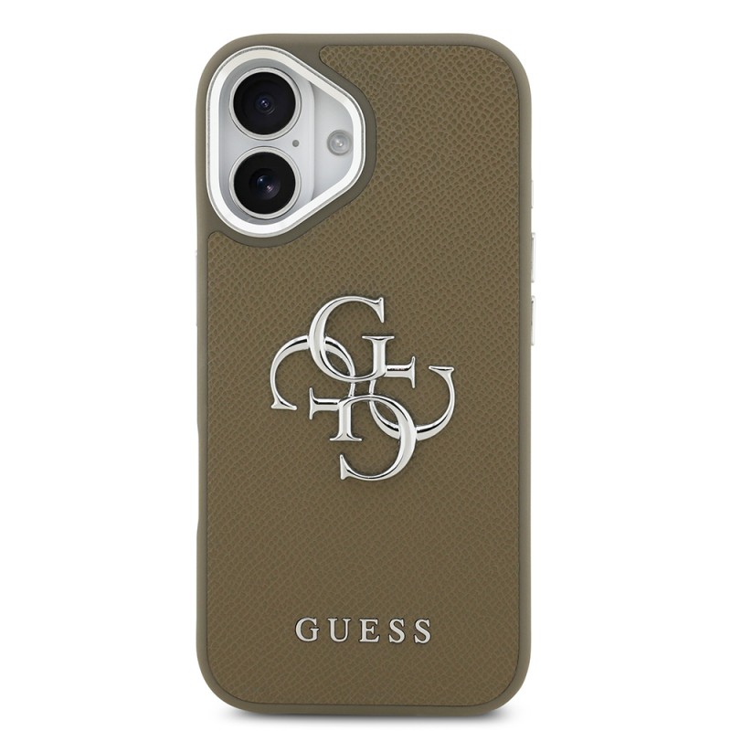 Bal-z Apple iPhone 17 Kılıf Guess Orjinal Lisanslı Grained 4G Metal Büyük Logolu Kapak