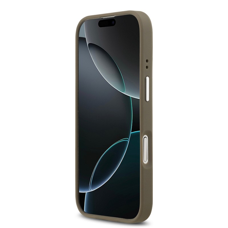 Bal-z Apple iPhone 17 Kılıf Guess Orjinal Lisanslı Grained 4G Metal Büyük Logolu Kapak