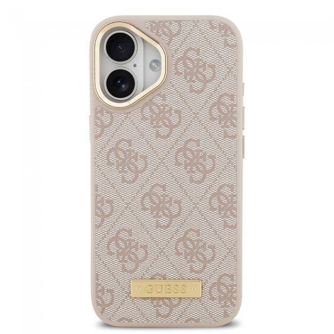 Apple iPhone 17 Kılıf Guess Orjinal Lisanslı M-safe Şarj Özellikli 4G Desenli PU Metal Plaka Klasik Logolu Kapak Apple iPhone 17 Kılıf Guess Orjinal Lisanslı M-safe Şarj Özellikli 4G Desenli PU Metal Plaka Klasik Logolu Kapak