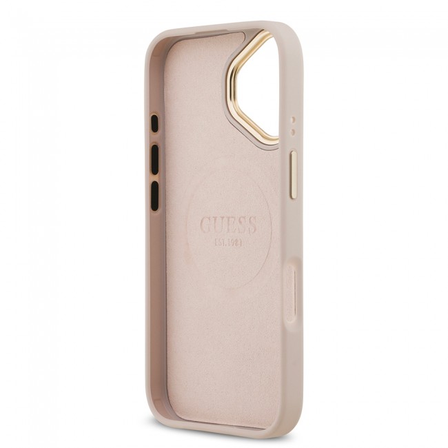 Apple iPhone 17 Kılıf Guess Orjinal Lisanslı M-safe Şarj Özellikli 4G Desenli PU Metal Plaka Klasik Logolu Kapak Apple iPhone 17 Kılıf Guess Orjinal Lisanslı M-safe Şarj Özellikli 4G Desenli PU Metal Plaka Klasik Logolu Kapak