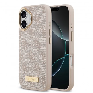 Apple iPhone 17 Kılıf Guess Orjinal Lisanslı M-safe Şarj Özellikli 4G Desenli PU Metal Plaka Klasik Logolu Kapak Apple iPhone 17 Kılıf Guess Orjinal Lisanslı M-safe Şarj Özellikli 4G Desenli PU Metal Plaka Klasik Logolu Kapak