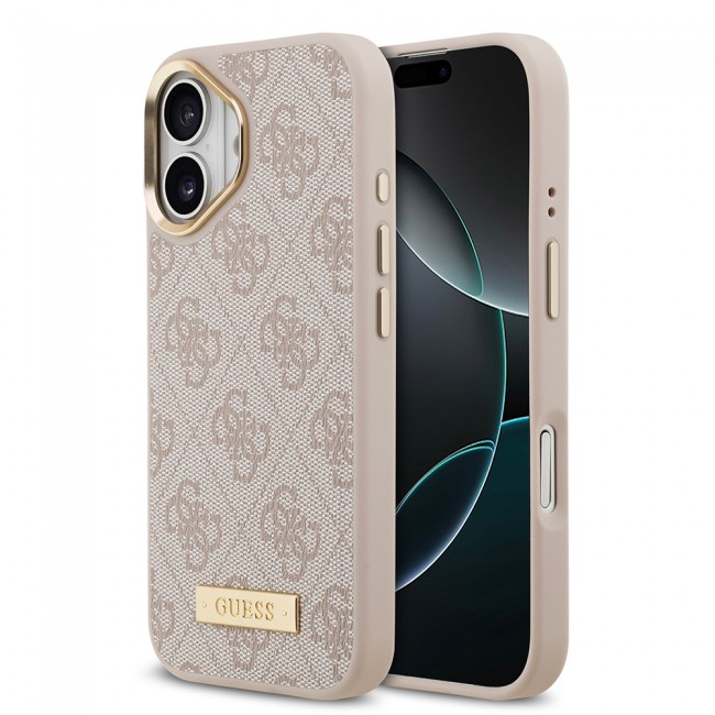Apple iPhone 17 Kılıf Guess Orjinal Lisanslı M-safe Şarj Özellikli 4G Desenli PU Metal Plaka Klasik Logolu Kapak Apple iPhone 17 Kılıf Guess Orjinal Lisanslı M-safe Şarj Özellikli 4G Desenli PU Metal Plaka Klasik Logolu Kapak