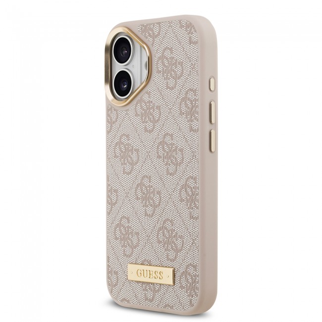 Apple iPhone 17 Kılıf Guess Orjinal Lisanslı M-safe Şarj Özellikli 4G Desenli PU Metal Plaka Klasik Logolu Kapak Apple iPhone 17 Kılıf Guess Orjinal Lisanslı M-safe Şarj Özellikli 4G Desenli PU Metal Plaka Klasik Logolu Kapak