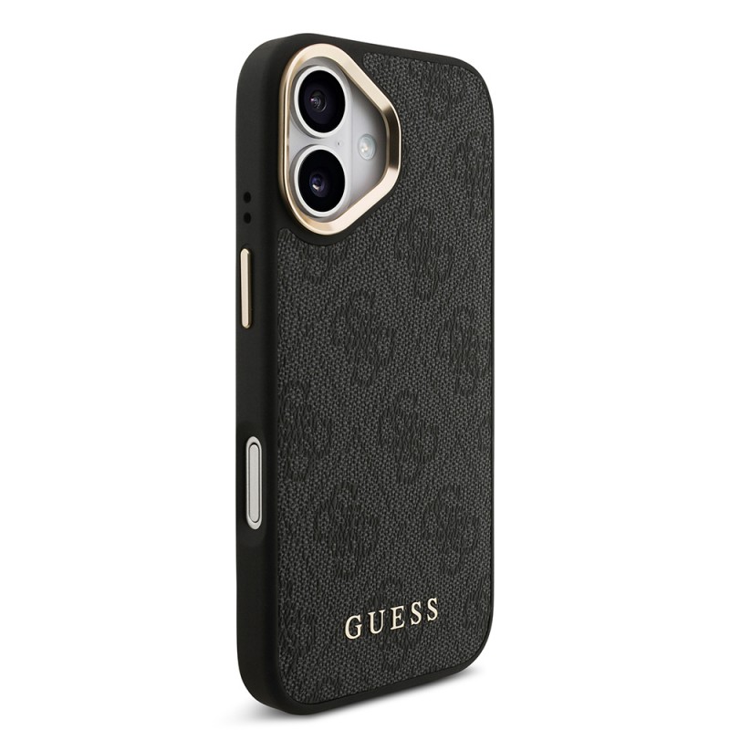 Bal-z Apple iPhone 17 Kılıf Guess Orjinal Lisanslı M-safe Şarj Özellikli 4G Metal Büyük Logolu Kartlıklı Kapak