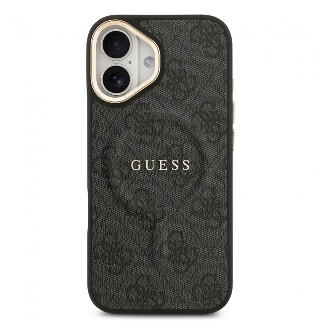 Apple iPhone 17 Kılıf Guess Orjinal Lisanslı M-safe Şarj Özellikli Gold Metal Kamera Çerçeveli PU Deri 4G Desenli Yazı Logolu Kapak Apple iPhone 17 Kılıf Guess Orjinal Lisanslı M-safe Şarj Özellikli Gold Metal Kamera Çerçeveli PU Deri 4G Desenli Yazı Logolu Kapak