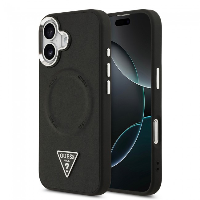 Apple iPhone 17 Kılıf Guess Orjinal Lisanslı M-safe Şarj Özellikli PU Deri Metal Kamera Çerçeveli Üçgen Logolu Kapak Apple iPhone 17 Kılıf Guess Orjinal Lisanslı M-safe Şarj Özellikli PU Deri Metal Kamera Çerçeveli Üçgen Logolu Kapak