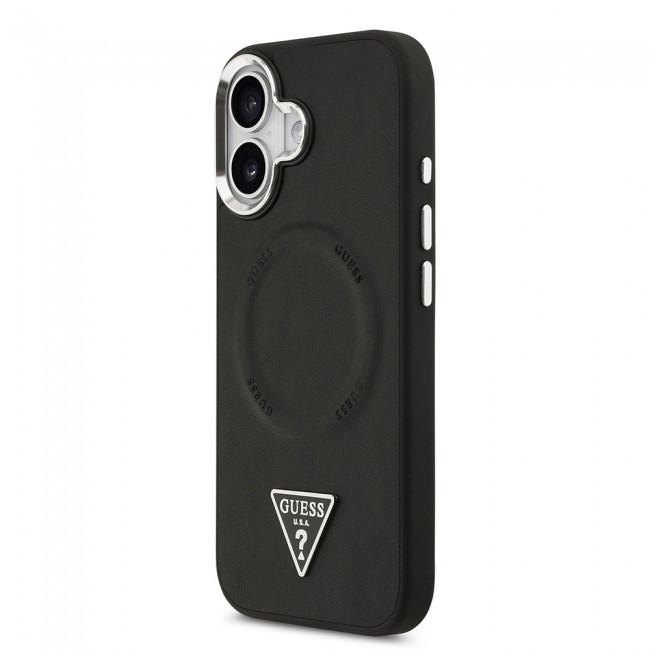 Apple iPhone 17 Kılıf Guess Orjinal Lisanslı M-safe Şarj Özellikli PU Deri Metal Kamera Çerçeveli Üçgen Logolu Kapak Apple iPhone 17 Kılıf Guess Orjinal Lisanslı M-safe Şarj Özellikli PU Deri Metal Kamera Çerçeveli Üçgen Logolu Kapak