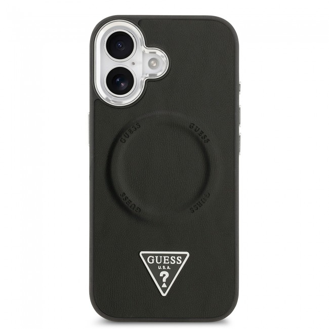 Apple iPhone 17 Kılıf Guess Orjinal Lisanslı M-safe Şarj Özellikli PU Deri Metal Kamera Çerçeveli Üçgen Logolu Kapak Apple iPhone 17 Kılıf Guess Orjinal Lisanslı M-safe Şarj Özellikli PU Deri Metal Kamera Çerçeveli Üçgen Logolu Kapak