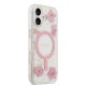 Bal-z Apple iPhone 17 Kılıf Guess Orjinal Lisanslı M-safe Şarj Özellikli Transparan Resin Flowers Kapak