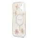 Bal-z Apple iPhone 17 Kılıf Guess Orjinal Lisanslı M-safe Şarj Özellikli Transparan Resin Flowers Kapak