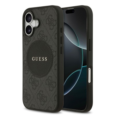 Bal-z Apple iPhone 17 Kılıf Guess Orjinal Lisanslı M-safe Şarj Özellikli Yazı Logolu Circle Classic Kapak