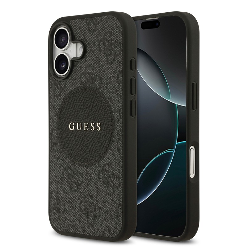 Bal-z Apple iPhone 17 Kılıf Guess Orjinal Lisanslı M-safe Şarj Özellikli Yazı Logolu Circle Classic Kapak