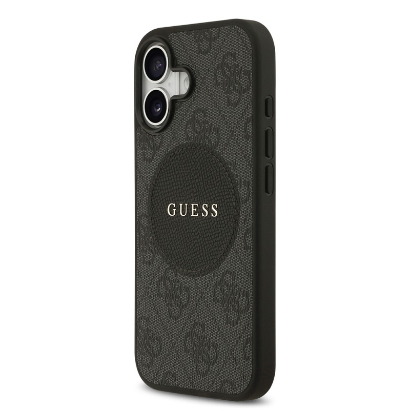 Bal-z Apple iPhone 17 Kılıf Guess Orjinal Lisanslı M-safe Şarj Özellikli Yazı Logolu Circle Classic Kapak