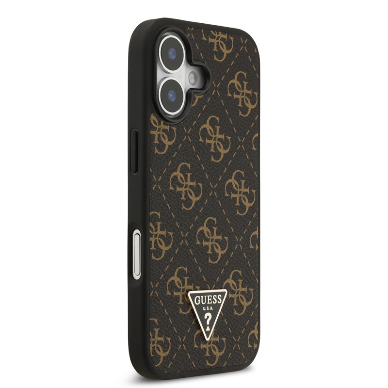 Bal-z Apple iPhone 17 Kılıf Guess Orjinal Lisanslı PU Deri 4G Desenli Üçgen Logolu Kapak