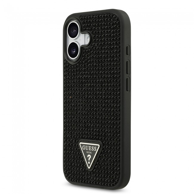 Apple iPhone 17 Kılıf Guess Orjinal Lisanslı Taşlı Arka Yüzey Üçgen Logolu Kapak Apple iPhone 17 Kılıf Guess Orjinal Lisanslı Taşlı Arka Yüzey Üçgen Logolu Kapak