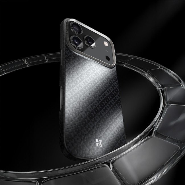 Apple iPhone 17 Kılıf M-Safe Şarj Özellikli Benks ArmorAir ArmorGrid Serisi Kevlar Kapak Apple iPhone 17 Kılıf M-Safe Şarj Özellikli Benks ArmorAir ArmorGrid Serisi Kevlar Kapak