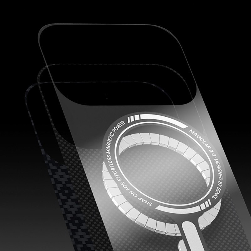 Bal-z Apple iPhone 17 Kılıf M-Safe Şarj Özellikli Benks ArmorAir ArmorGrid Serisi Kevlar Kapak