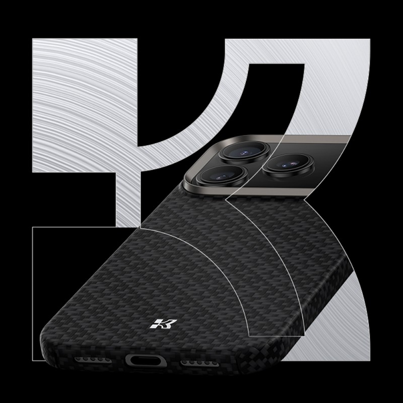 Bal-z Apple iPhone 17 Kılıf M-Safe Şarj Özellikli Benks ArmorAir ArmorGrid Serisi Kevlar Kapak