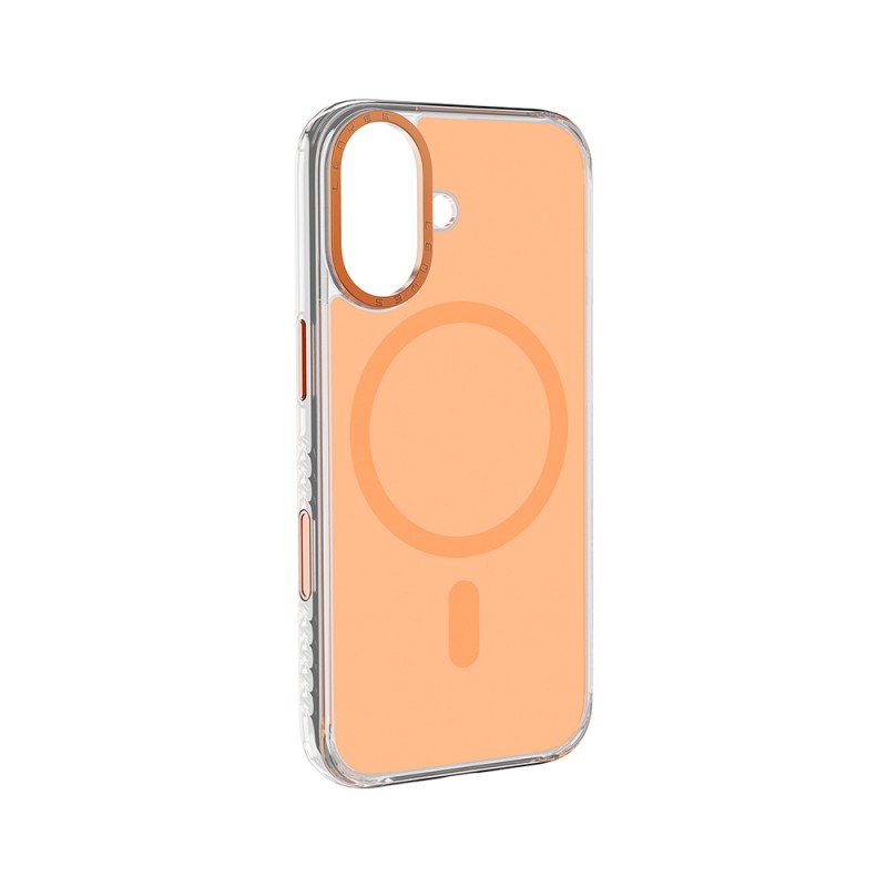 Bal-z Apple iPhone 17 Kılıf M-safe Şarj Özellikli Metal Kamera Çerçeveli Airbag Tasarımlı Lenyes CK221 Sert PC Kapak