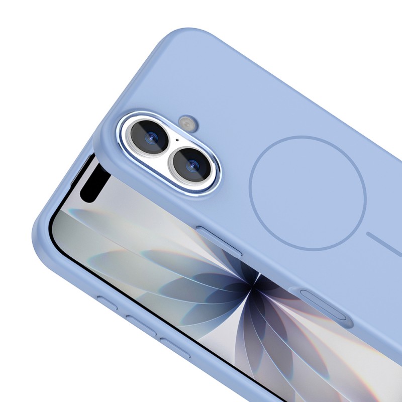 Bal-z Apple iPhone 17 Kılıf M-Safe Şarj Özellikli Metal Kamera Çerçeveli  Edi Silikon Kapak