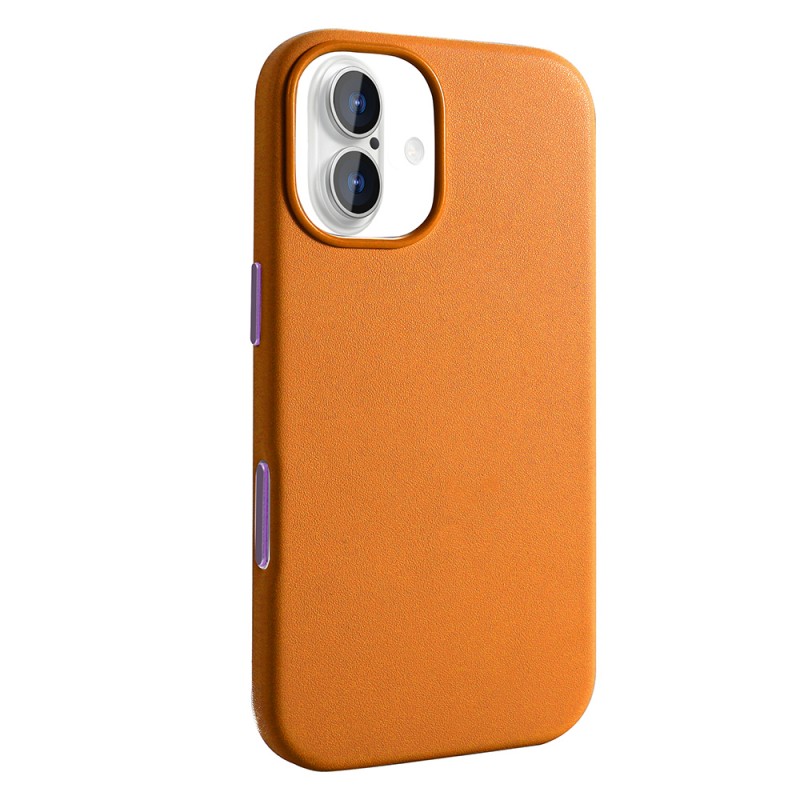 Bal-z Apple iPhone 17 Kılıf M-safe Şarj Özellikli PU Deri Görünümlü  Kupra Kapak