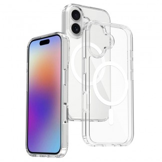 Apple iPhone 17 Kılıf M-safe Şarj Özellikli Şeffaf Sert PC Zore Embos Kapak Apple iPhone 17 Kılıf M-safe Şarj Özellikli Şeffaf Sert PC Zore Embos Kapak