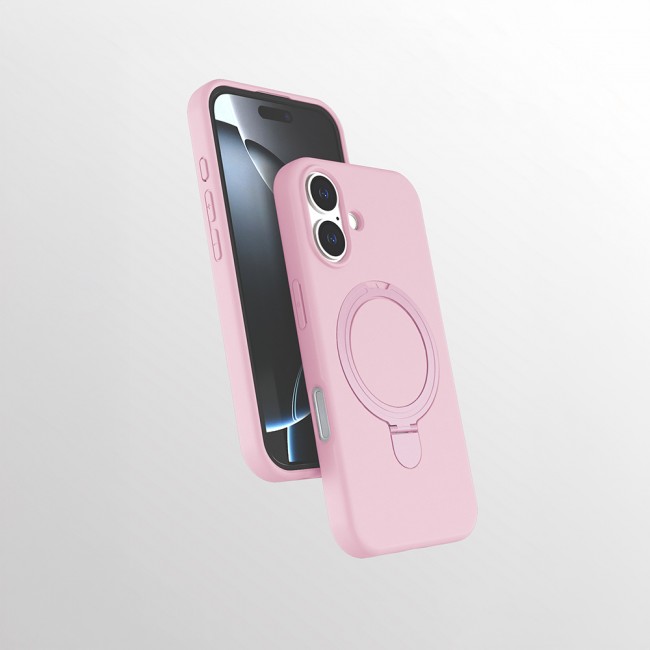 Apple iPhone 17 Kılıf M-safe Şarj Özellikli Standlı Zore Samara Kapak Apple iPhone 17 Kılıf M-safe Şarj Özellikli Standlı Zore Samara Kapak