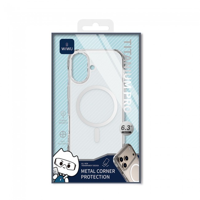 Apple iPhone 17 Kılıf M-safe Şarj Özellikli Wiwu MCC-702 Titanyum Pro Serisi Sert PC Kapak Apple iPhone 17 Kılıf M-safe Şarj Özellikli Wiwu MCC-702 Titanyum Pro Serisi Sert PC Kapak