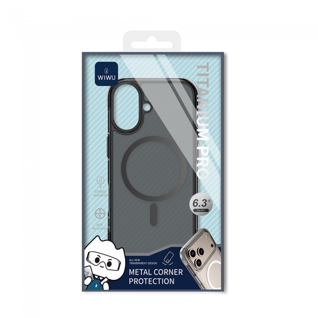 Apple iPhone 17 Kılıf M-safe Şarj Özellikli Wiwu MCC-702 Titanyum Pro Serisi Sert PC Kapak Apple iPhone 17 Kılıf M-safe Şarj Özellikli Wiwu MCC-702 Titanyum Pro Serisi Sert PC Kapak