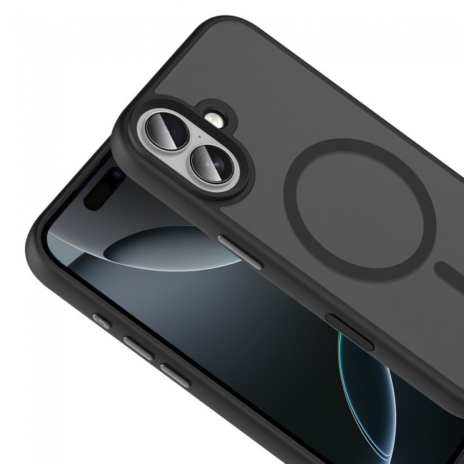 Apple iPhone 17 Kılıf Mat Arka Yüzey Wireless Şarj Özellikli Zore Flet M-safe Kapak Apple iPhone 17 Kılıf Mat Arka Yüzey Wireless Şarj Özellikli Zore Flet M-safe Kapak