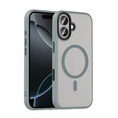 Bal-z Apple iPhone 17 Kılıf Mat Arka Yüzey Wireless Şarj Özellikli  Flet M-safe Kapak