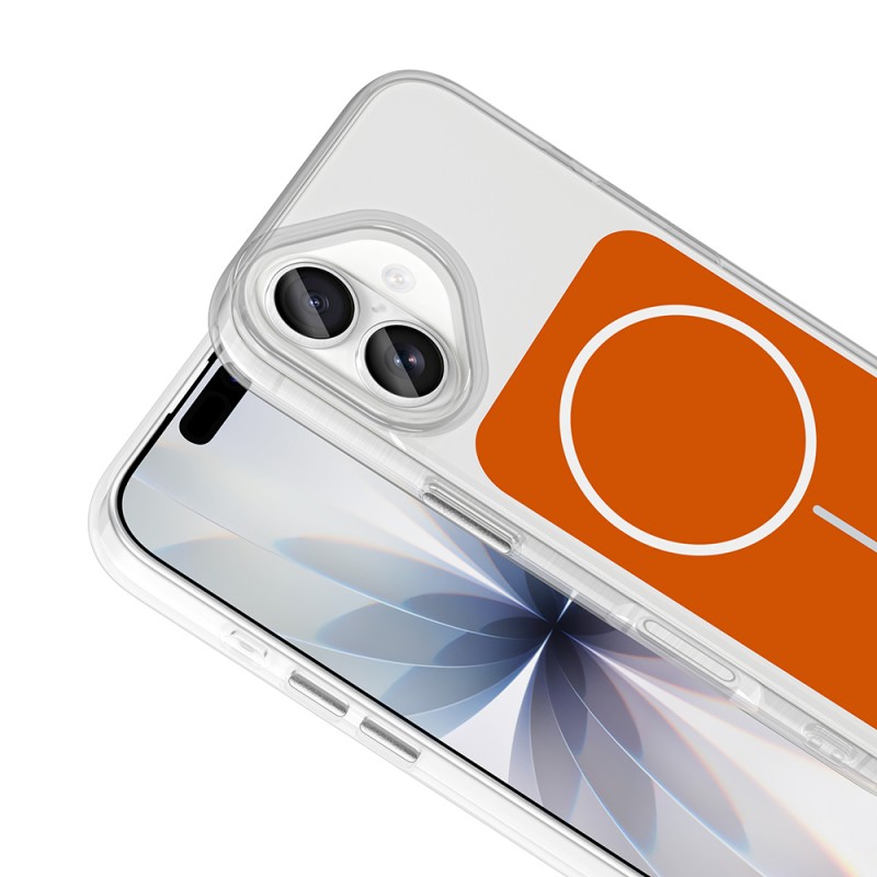 Bal-z Apple iPhone 17 Kılıf Metal Buton Tasarımlı  İkonik Sert Silikon Kapak