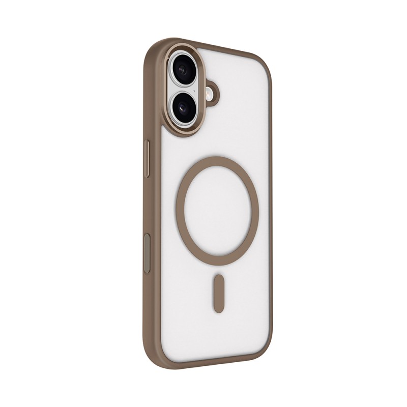 Bal-z Apple iPhone 17 Kılıf Wireless Şarj Özellikli Zore Krom M-safe Silikon Kapak