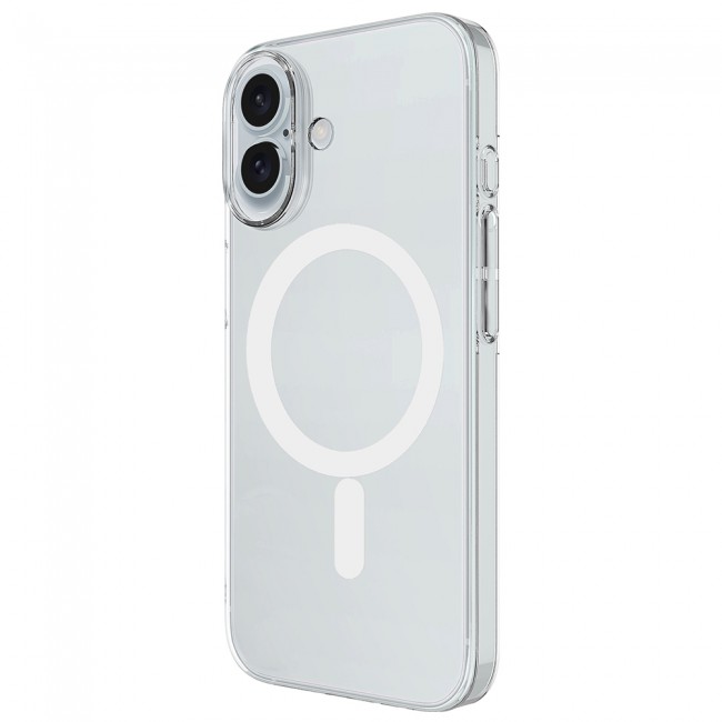Apple iPhone 17 Kılıf Zore M-safe Şarj Özellikli Şeffaf Kamera Çerçeveli Porto Kapak
