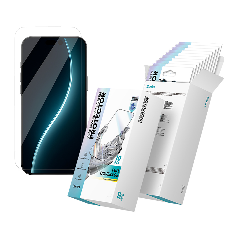 Bal-z Apple iPhone 17 Pro Benks Glass Warrior Safir Coating 0.3mm Cam Ekran Koruyucu 10'lu Paket