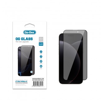 Apple iPhone 17 Pro Go Des OG Glass Privacy Antistatik Temperli Cam Ekran Koruyucu Apple iPhone 17 Pro Go Des OG Glass Privacy Antistatik Temperli Cam Ekran Koruyucu