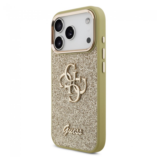 Apple iPhone 17 Pro Kılıf Guess Orjinal Lisanslı 4G Büyük Metal Kamera Çerçeveli ve Logolu Glitter Kapak Apple iPhone 17 Pro Kılıf Guess Orjinal Lisanslı 4G Büyük Metal Kamera Çerçeveli ve Logolu Glitter Kapak